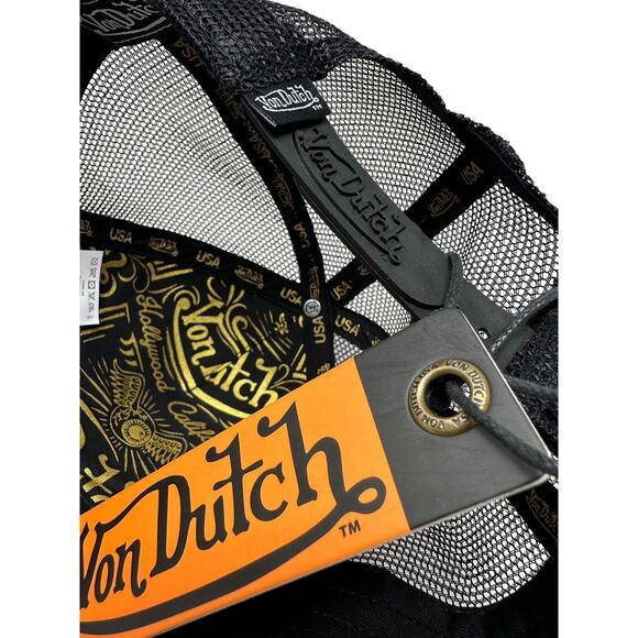 Von Dutch Trucker Hat Racing Inspired Black & Gold - Picture 5 of 6